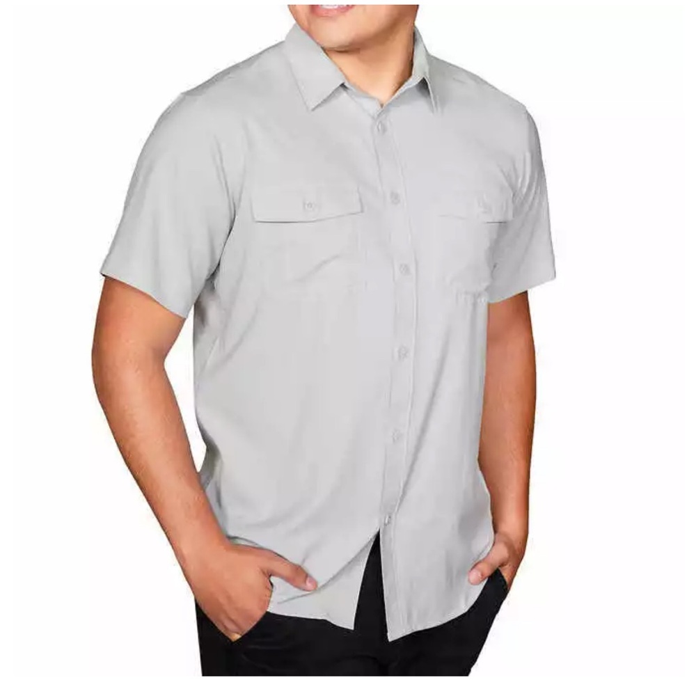Men’s BNWT Columbia James Bay Shirt size medium Nimbus Gray Color